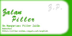 zalan piller business card
